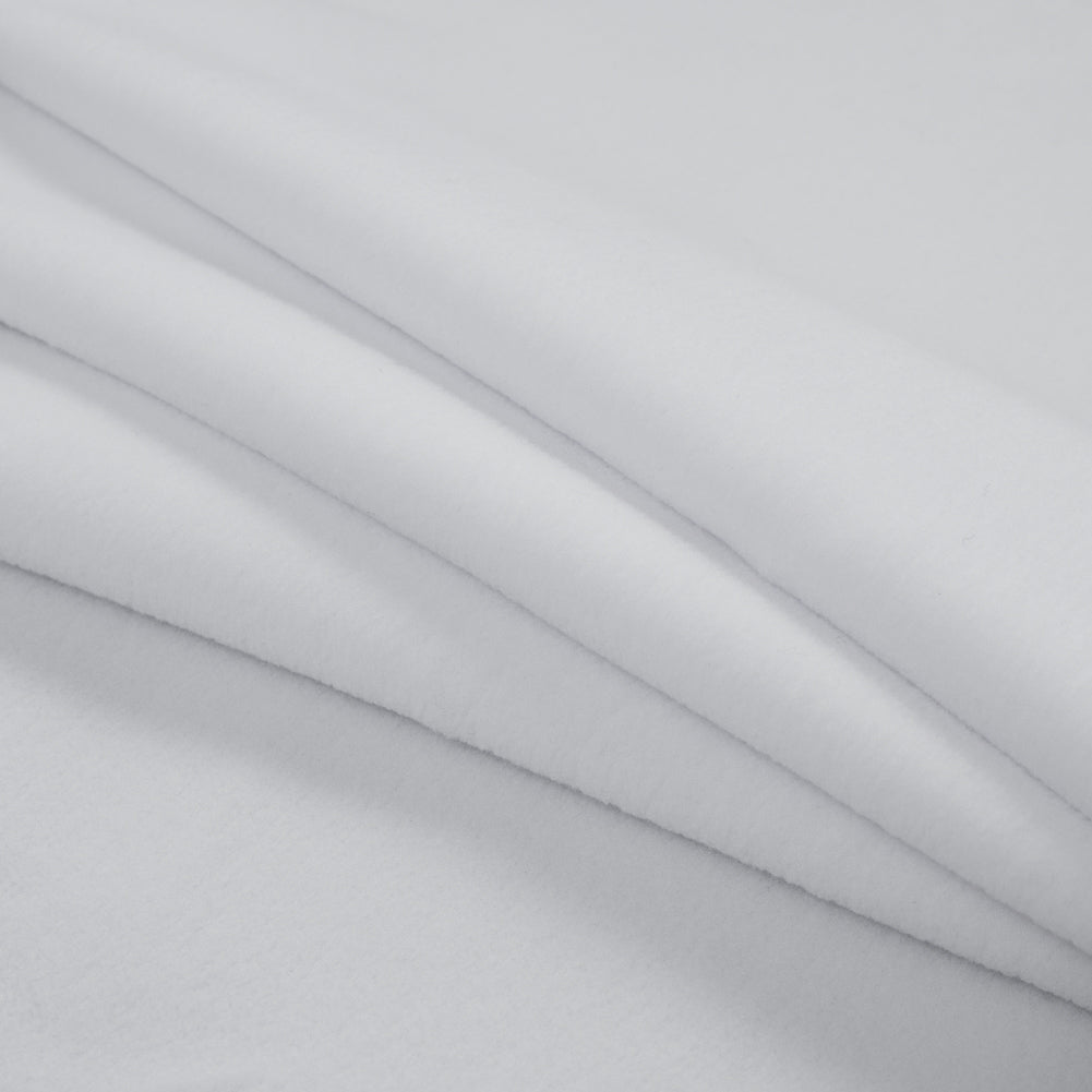 No-Pill Polyester Fleece - White - Shropshire Collection