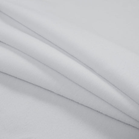 No-Pill Polyester Fleece - White - Shropshire Collection