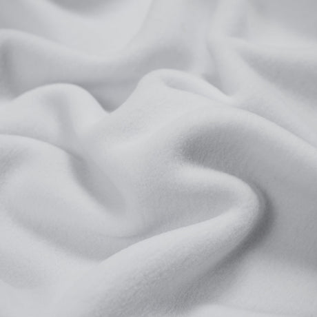 No-Pill Polyester Fleece - White - Shropshire Collection