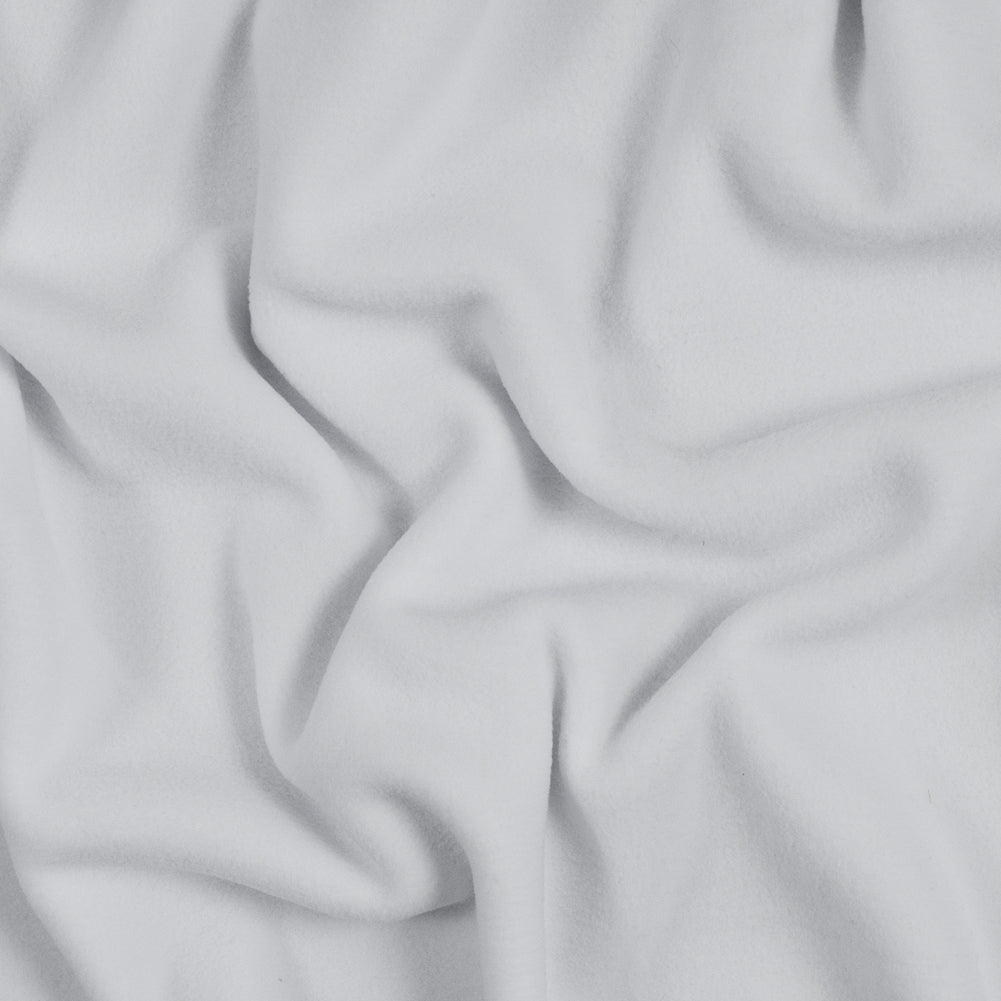 No-Pill Polyester Fleece - White - Shropshire Collection