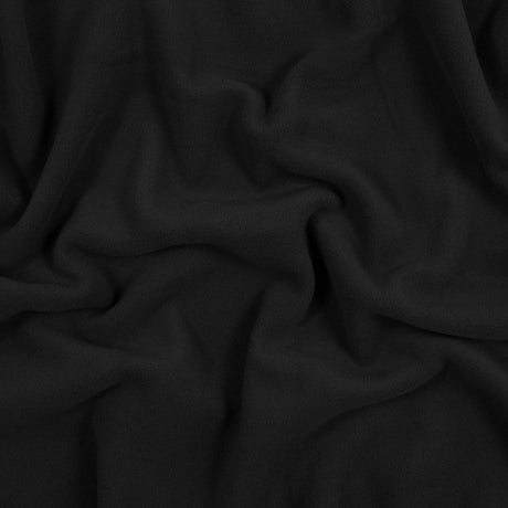 No-Pill Polyester Fleece - Black - Shropshire Collection