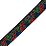 Italian Multicolor Elastic with Chevron Gems - 1.5"