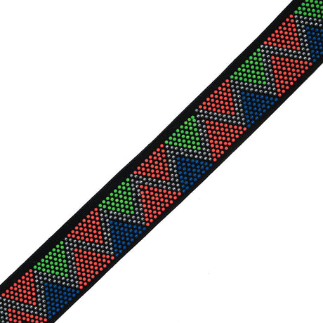 Italian Multicolor Elastic with Chevron Gems - 1.5"