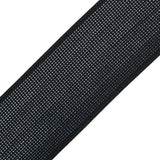 Italian Metallic Silver and Black Elastic - 1.75"