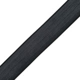 Italian Metallic Silver and Black Elastic - 1.75"