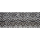 Gray Tribal Damask Wool Woven