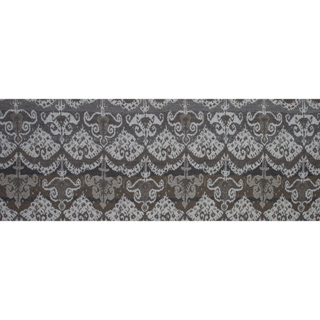 Gray Tribal Damask Wool Woven