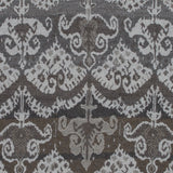 Gray Tribal Damask Wool Woven
