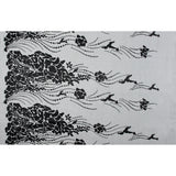 Black Abstract Embroidery on Black Mesh