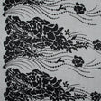 Black Abstract Embroidery on Black Mesh