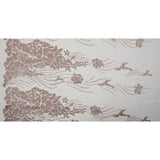 Metallic Mauve Abstract Embroidery on Pink Mesh