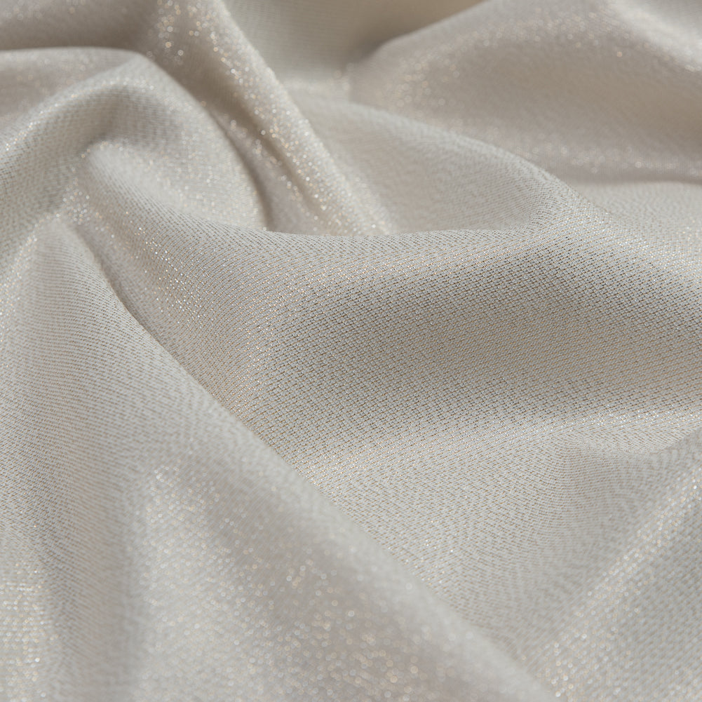 Brittani Metallic Gold and Off-White Stretch Two-Tone Satin