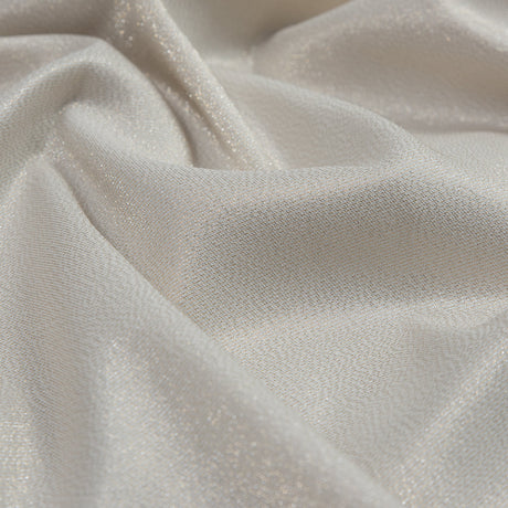 Brittani Metallic Gold and Off-White Stretch Two-Tone Satin