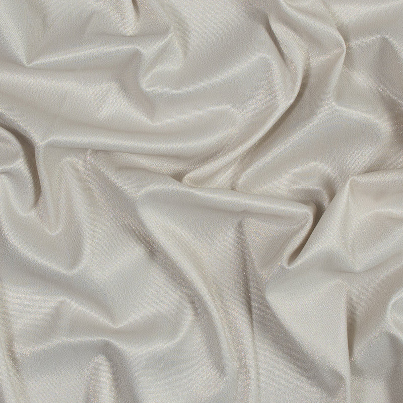Brittani Metallic Gold and Off-White Stretch Two-Tone Satin