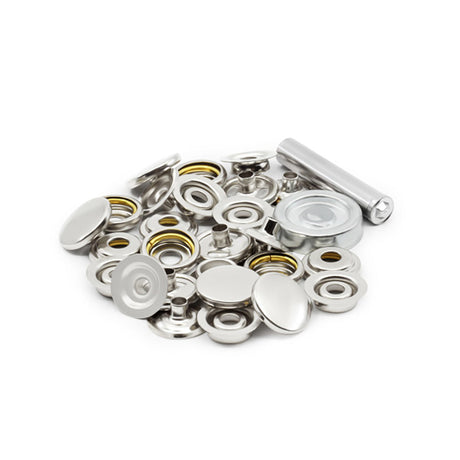 Dritz Heavy Duty Snap Fastener Kit with Tools - Nickel - 7 Sets