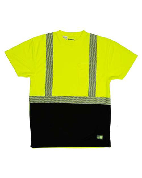 Berne Apparel Men's Hi-Vis Class 2 Color Blocked Pocket T-Shirt
