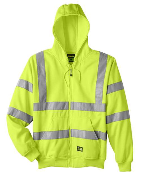 Berne Men's Hi-Vis Class 3 Lined Hooded Sweatshirt