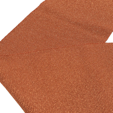 Texas Orange Sparkle Rib Knit Trim - 7" x 29"