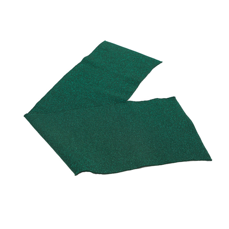 Dark Green Sparkle Rib Knit Trim - 7" x 29"