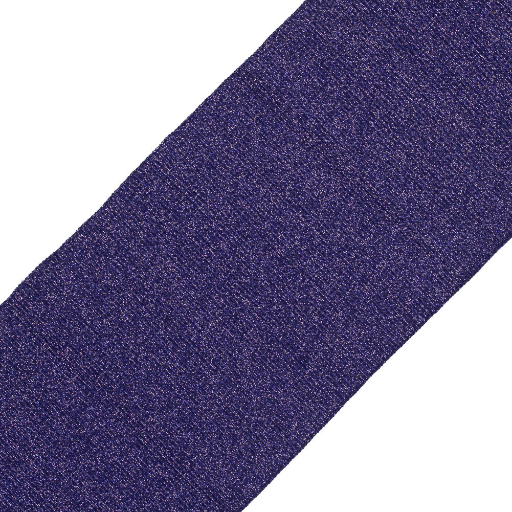 Purple Sparkle Rib Knit Trim - 7" x 29"