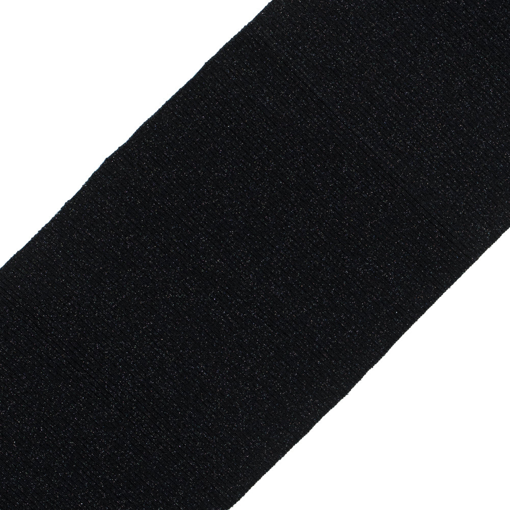 Black Sparkle Rib Knit Trim - 7" x 29"