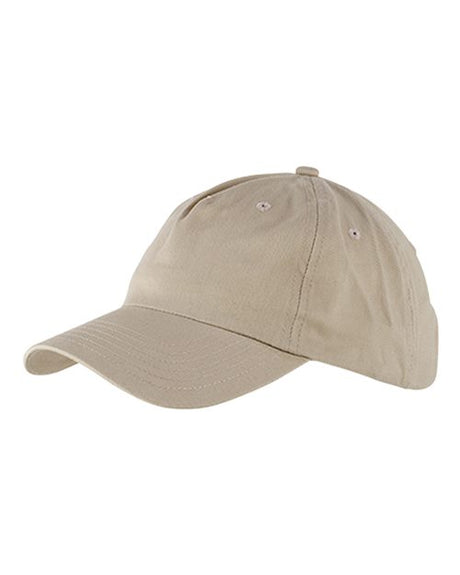 Big Accessories Brushed Twill Five-Panel Cap
