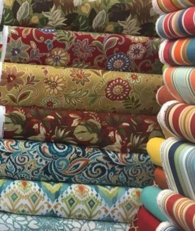 Mystery Box Outdoor Print Fabric - Assorted Designer Prints, 24" To 40" Cuts (5 Single Yards)