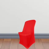1 Piece Stretchy Red Spandex Chair Cover for Lifetime Folding Chairs