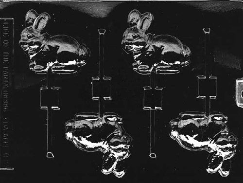 Bunny With Bow Lolly Chocolate Mold - LPE188