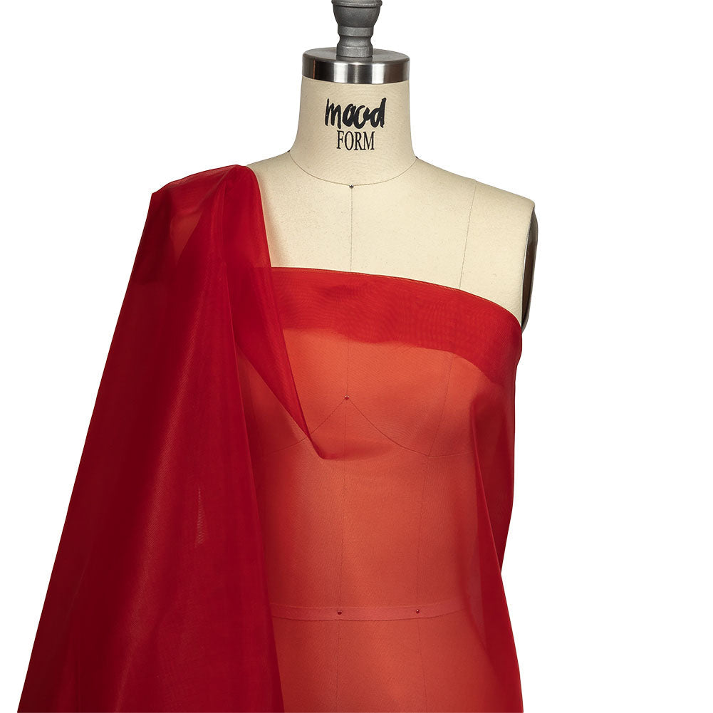 Stiff Polyester Organdy - Red - Rhiannon Collection