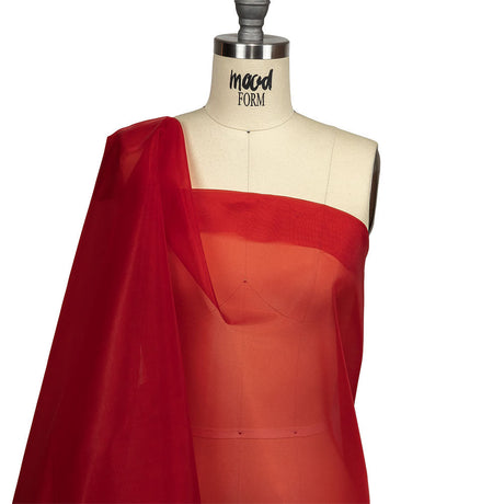 Stiff Polyester Organdy - Red - Rhiannon Collection