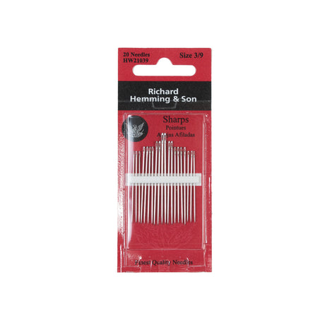 Richard Hemming & Son Sharps - Size 3/9 - 20 Count