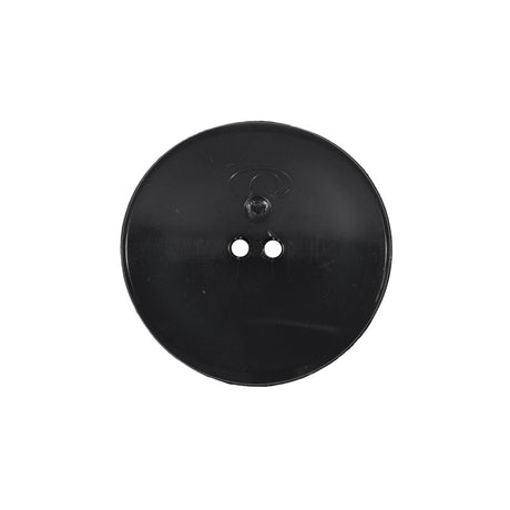 Italian Black Concaved Plastic 2-Hole - 36L/23mm