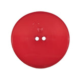 Italian Red Concaved Plastic 2-Hole - 44L/28mm