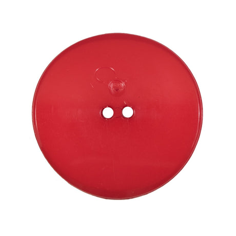 Italian Red Concaved Plastic 2-Hole - 44L/28mm