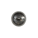 Italian Old Silver Military Shank Back Button - 24L/15mm