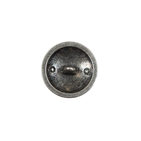 Italian Old Silver Military Shank Back Button - 24L/15mm