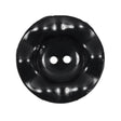 Italian Black Wavy Plastic 2-Hole - 44L/28mm