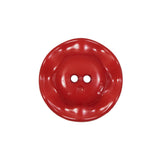 Italian Red Wavy Plastic 2-Hole - 36L/23mm