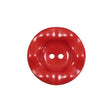 Italian Red Wavy Plastic 2-Hole - 36L/23mm