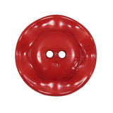 Italian Red Wavy Plastic 2-Hole - 44L/28mm