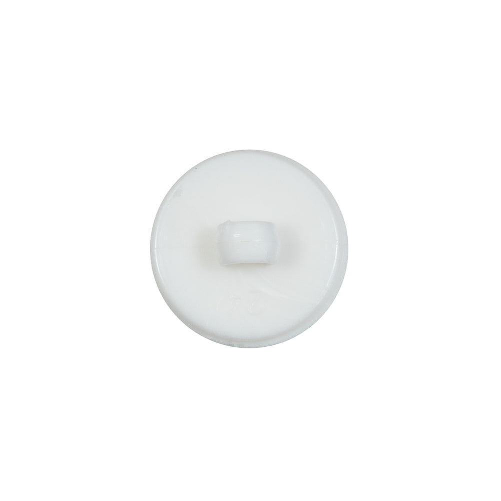 Italian White Nylon Pearl Button - 24L/15mm