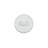 Italian White Nylon Pearl Button - 24L/15mm