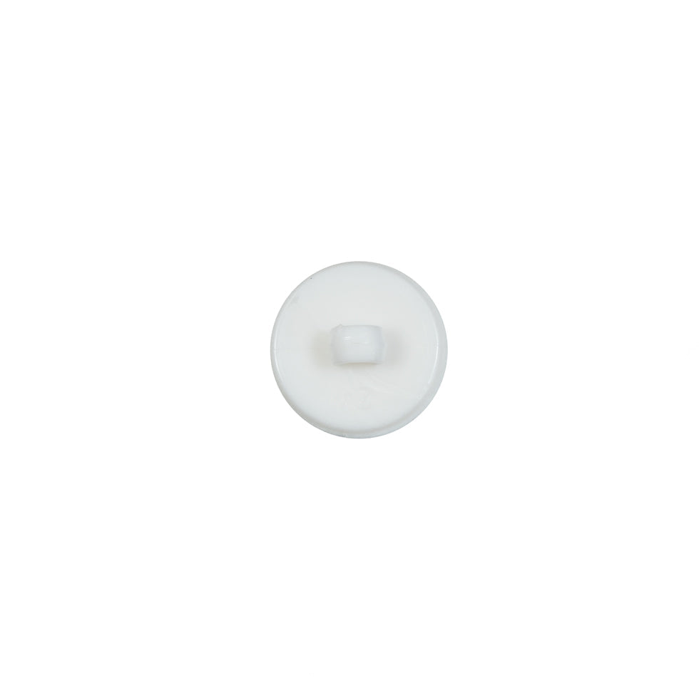 Italian White Nylon Pearl Button - 16L/10mm