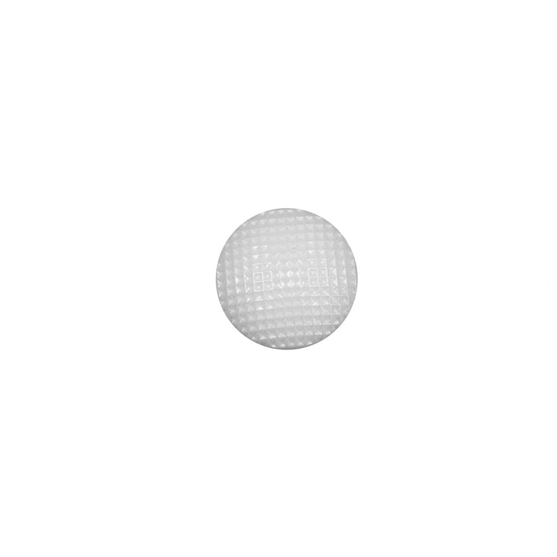 Italian White Nylon Pearl Button - 16L/10mm