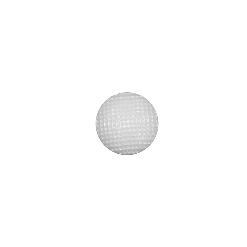 Italian White Nylon Pearl Button - 16L/10mm