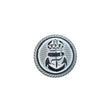 Italian White and Navy Anchor Shank Back Button - 24L/15mm
