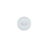 Italian White Plated Bevel-Cut Button - 18L/11.5mm