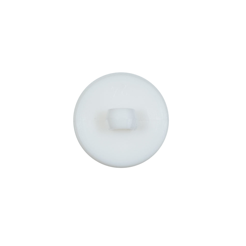 Italian White Plated Bevel-Cut Button - 24L/15mm