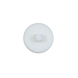 Italian White Plated Bevel-Cut Button - 24L/15mm